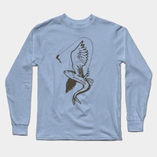 Fly Fishing Flying Fish with Angler Jockey Long Sleeve T-Shirt